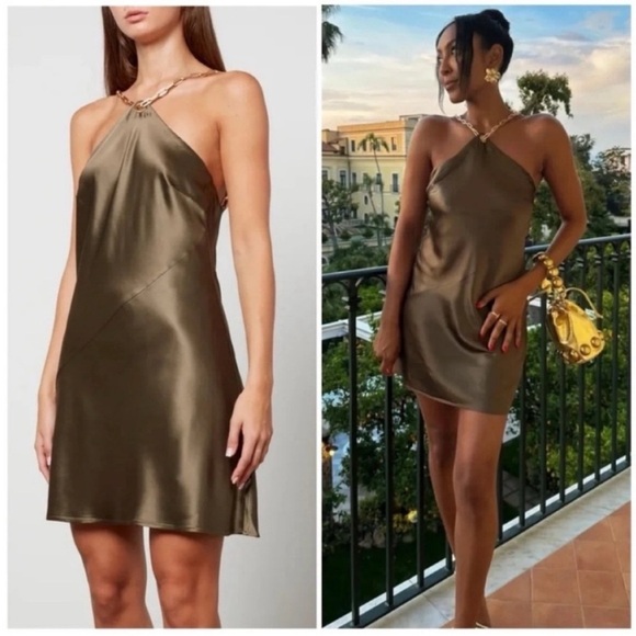 cult gaia Dresses & Skirts - Cult Gaia Minna Chain Halter Mini Dress Advieh NWT